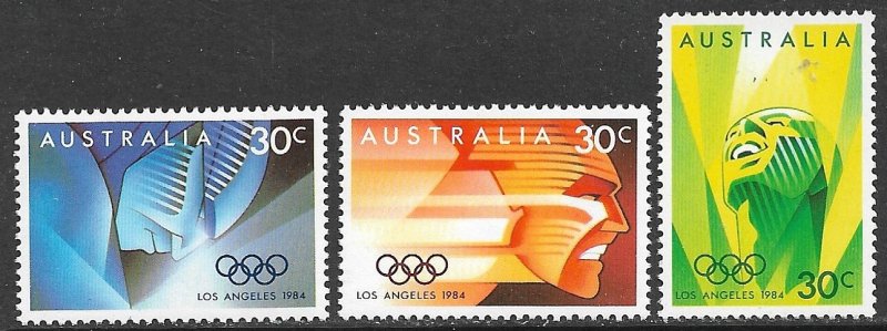 AUSTRALIA 1984 Los Angeles OLYMPICS Set Sc 922-924 MNH