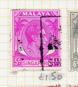 Malaya Singapore 1948 Perf 17.5x18 Early Issue Fine Used 5c. 226400