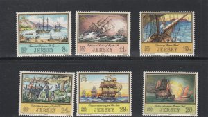 Jersey # 300-305, Sailing Ships, Mint NH, 1/2 Cat.