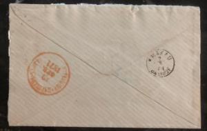 1871 Krakow Poland Stampless Cover to Warsaw