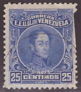 Venezuela  Scott 263 Used stamp, perfs cut at right
