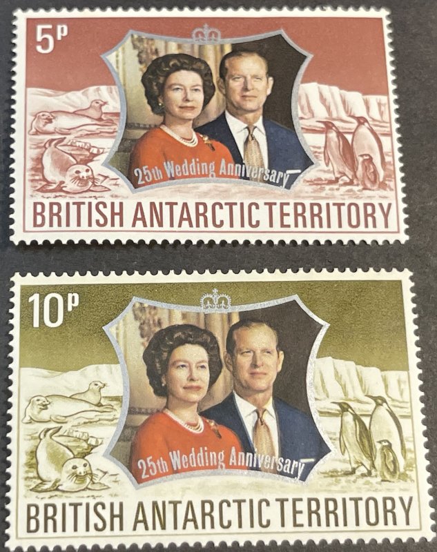 BRITISH ANTARCTIC TERR. # 42-43--MINT/NEVER HINGED--COMPLETE SET--1972