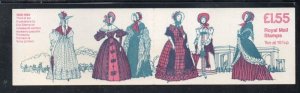 Great Britain Sc BK651 mh93 1984 stamp booklet Womens Costumes cover mint NH