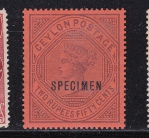 Ceylon Stamp SPECIMEN SG 249 Scott 158 About $100 cv Mint Never Hinged MNH