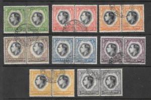 South West Africa Scott 125-132 Used set Coronation George VI  2017 CV $8.45