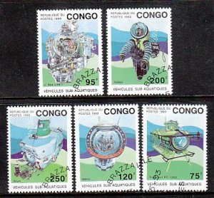 Congo People's Republic 1021-1025 CTO VF NH