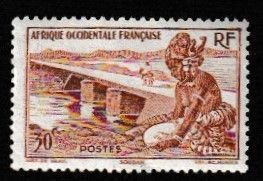 FRENCH WEST AFRICA SCOTT#37 1947 30c ROADWAY IN BAMAKO - MNH