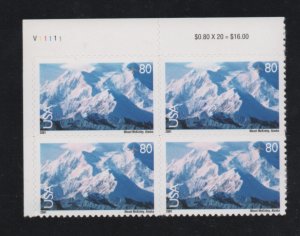 Scott  C137  MNH  unused  Plate Block of 4  Mt. McKinley