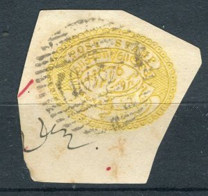 INDIA; 1890s early classic fine QV Embossed Stationary PIECE , Hyderabad