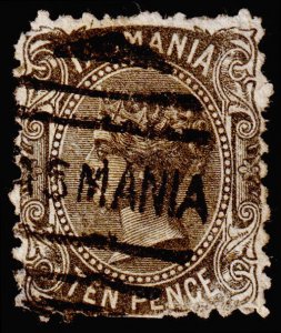 Tasmania Scott 52b, Perf. 11 1/2 (1870) Used G, CV $52.50 M