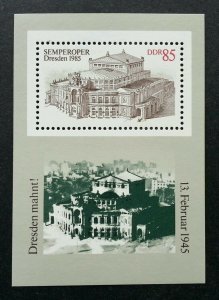 *FREE SHIP Germany Reopening Of The Opera 1985 Building (ms) MNH