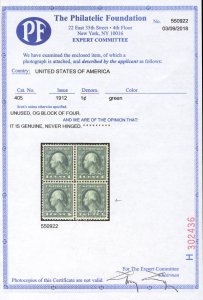 MALACK 405 XF-SUPERB OG NH, w/PF (03/18) CERT (copy ..MORE.. gg2285