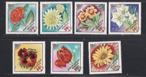 Mongolia # 11315-1321, Local Flowers, Mint NH, 1/2 Cat.