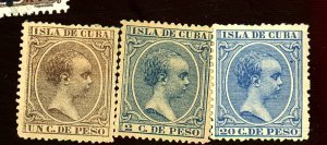 CUBA #132 136 151 MINT FVF OG HR 132 HUGE HR Cat $54