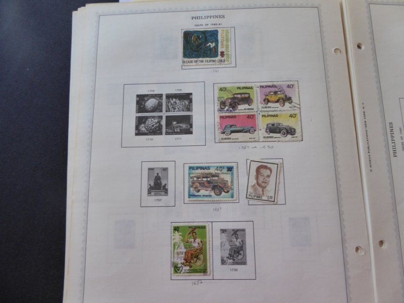 Philippines 1978-1991 Stamp Collection on Album Pages