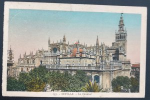 1931 Gibraltar Picture Postcard Cover To London England Sevilla Cathedral