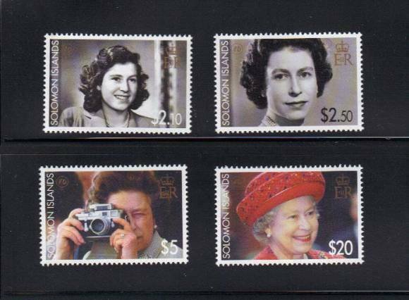 Solomon Islands - Queen Elizabeth 80th Birthday - 4 Stamp Set 19M-032