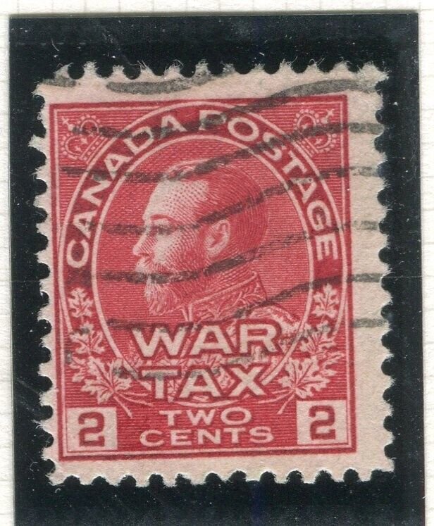 CANADA; 1915 early GV WAR TAX issue Type II, used Shade of 2c. value