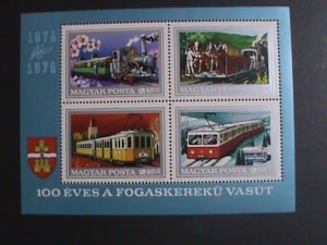 ​HUNGARY-1974 SC#2296 CENTENARY OF BUDAPEST'S RAILROAD -MNH-S/S  VERY FINE