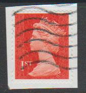 GB QE II Machin SG U2968d - 1st vermillion  - date code M15L - Source  S 