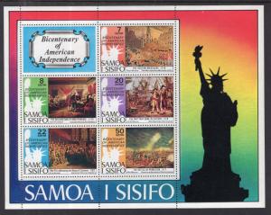 Samoa 432a US Bicentennial Souvenir Sheet MNH 