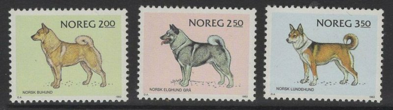 NORWAY SG909/11 1983 DOGS MNH 
