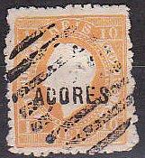 Azores 22 1871 Overprint Used