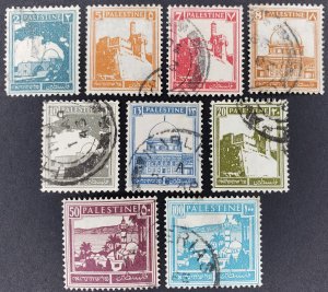 Palestine, Scott #63,67,69,71,73-74,77-78 & 80, AVG-F used,#74 creased