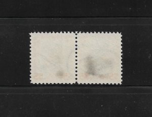 US Stamps: #834; $5 1938 Presidential Definitive; Pair w/Vertical Line; Used