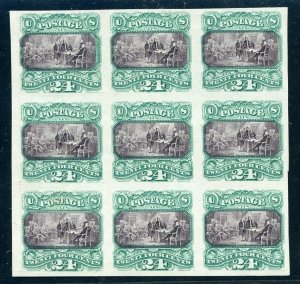 #120P3 Block Of 9 VF-Superb