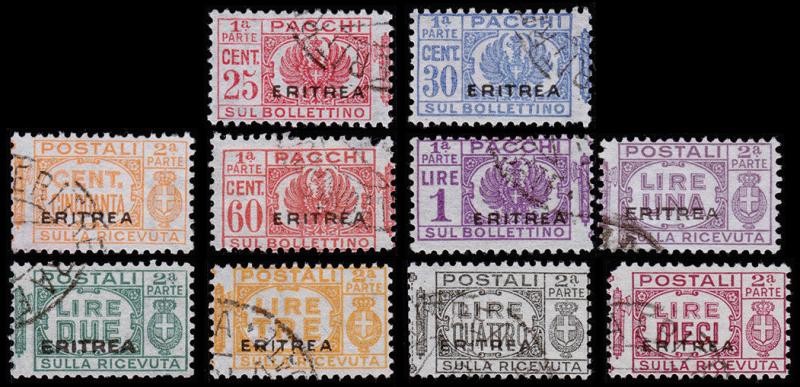Eritrea Scott Q22-Q30 Halves (1927-37) Used F-VF, CV $48.15 B