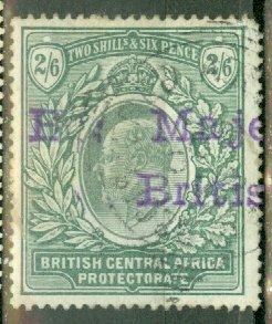 JN: British Central Africa 65 used revenue cancel CV $110