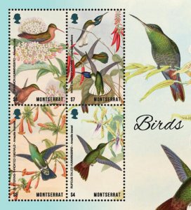 Montserrat 2018 - Birds Hummingbirds - Sheet of 4 Stamps - Scott #1414 - MNH