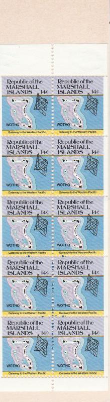 Marshall Islands #40a Complete Booklet CV $7.50 (A14496L)