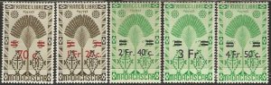 Madagascar 263-267, mint hinge remnants. Partial set. One small thin.  (M222)