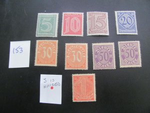 Germany 1920 MNH MI. 16-22  OFFICIAL SET  VF/XF 48 EUROS  (153)