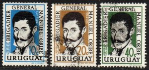 Uruguay Sc #671-673 Used