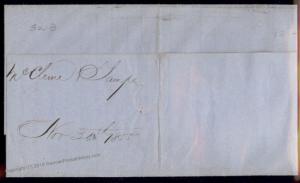 England Britain 1855 New York USA Transatlantic Stampless Cover 77671