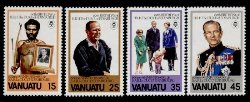 Vanuatu 304-7 MNH Duke of Edinburgh 60th Birthday, Royalty 