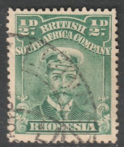 Southern Rhodesia Scott 1 - SG1, 1924 George V 1/2d used