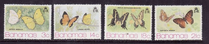 Bahamas-Sc#370-3-unused NH set-Insects-Butterflies-1975--please note that there