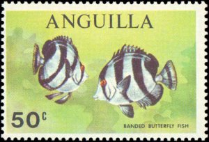 Anguilla #83-86, Complete Set(4), 1969, Fish, Never Hinged