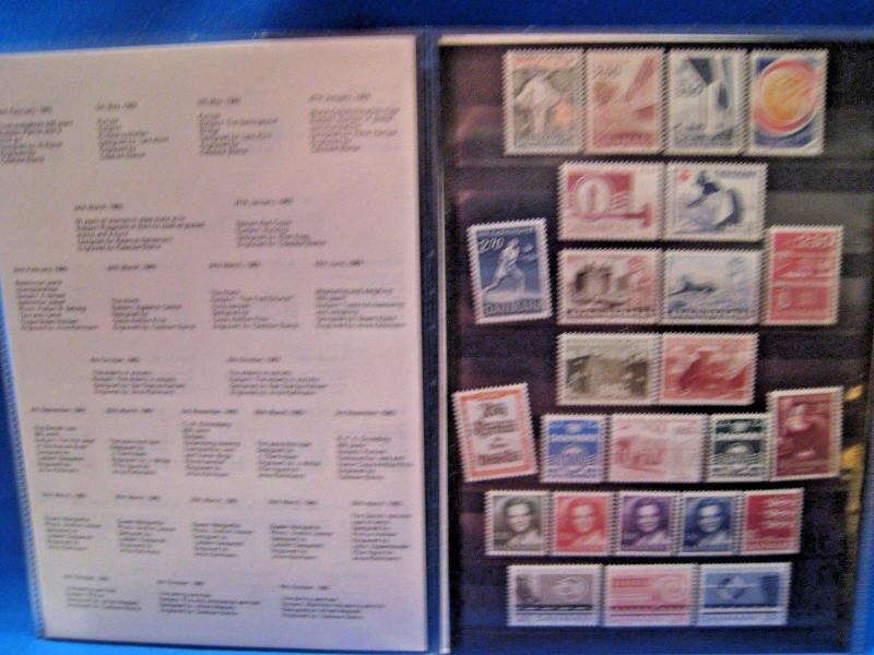 DENMARK STAMP YEAR SETS - 1972, 1974, 1981, 1982, 1983   mnh   (GG)