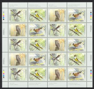 Canada Sc# 1713a MNH Pane/20 (inscribed) 1988 45c Birds of Canada