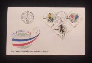 C) 1998. FRANCE. FDC. FOOTBALL WORLD CUP 98. MULTIPLE STAMPS. XF