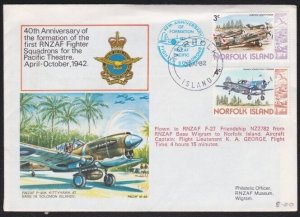 NORFOLK IS 1982 RNZAF Fighter Squadron commem cover........................B3642