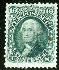 US Stamps # 68 MLH VF Dist Deep color Scott Catalogue $950.00