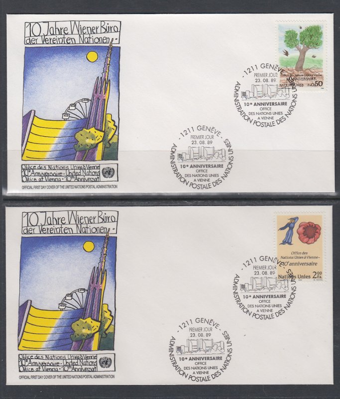 UN Geneva 178-179 UN Postal Administration U/A Set of Two FDC