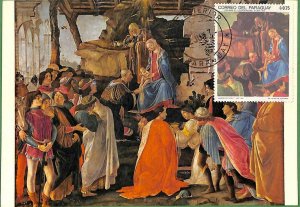 90267  - PARAGUAY -   MAXIMUM CARD -   ART Religion  1972 Botticelli