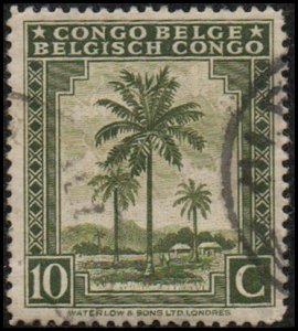 Belgian Congo 188 - Used - 10c Oil Palms (1942) +